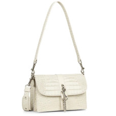 Lancaster Jodie Trotter Bag Made in France 422-28 Ecru Silver
