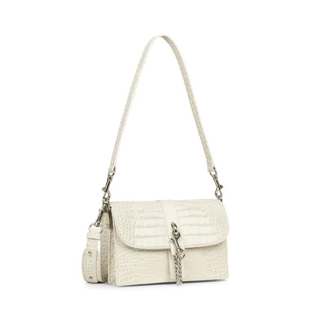 Lancaster Jodie Trotter Bag Made in France 422-28 Ecru Silver
