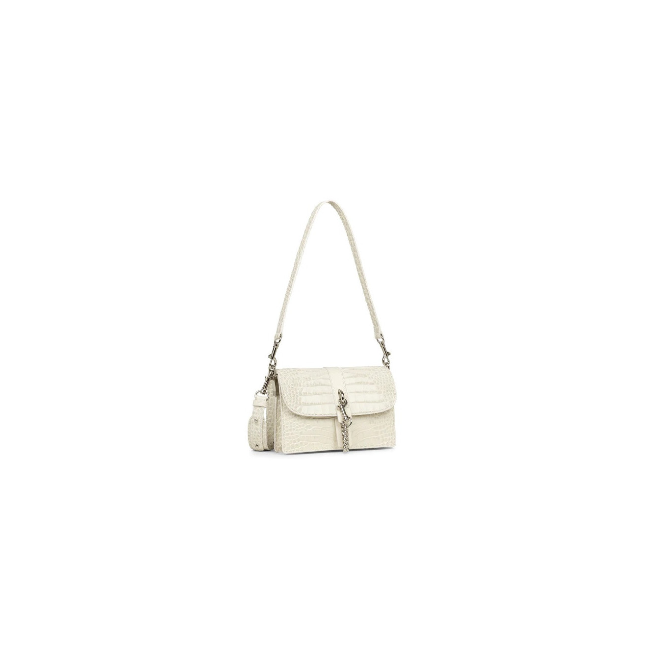 Lancaster Jodie Trotter Bag Made in France 422-28 Ecru Silver