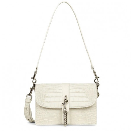 Lancaster Jodie Trotter Bag Made in France 422-28 Ecru Silver