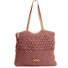 Biba Maldivas Macrame Shopper Bag Rosa