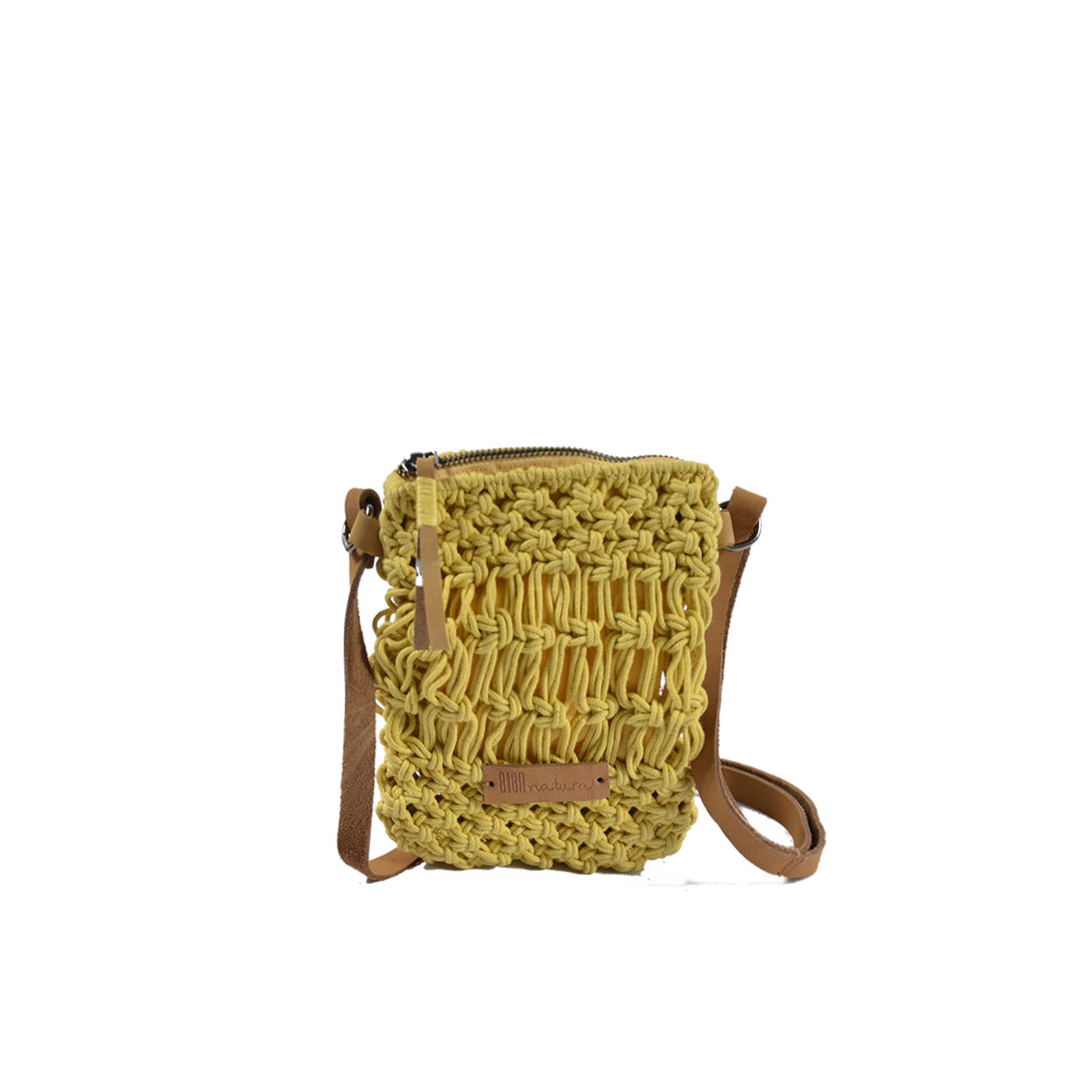 Biba Maldivas Pochette smartphone Macramé Amarillo