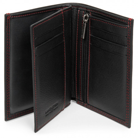 Lancaster Soft Vintage Men's Wallet 120-12 Black Red