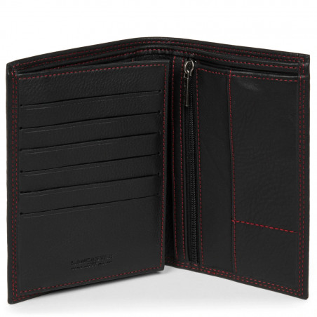 Lancaster Soft Vintage Men's Wallet 120-13 Black Red