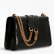 Guess Katey Croco Sac Trotteur Black DOS