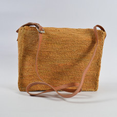 The Crochet Workshop Raphia Musetoa Drawstring Bag Mustard