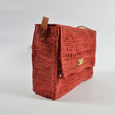 L'Atelier du Crochet Sac Gibecière Raphia Musetoa Red