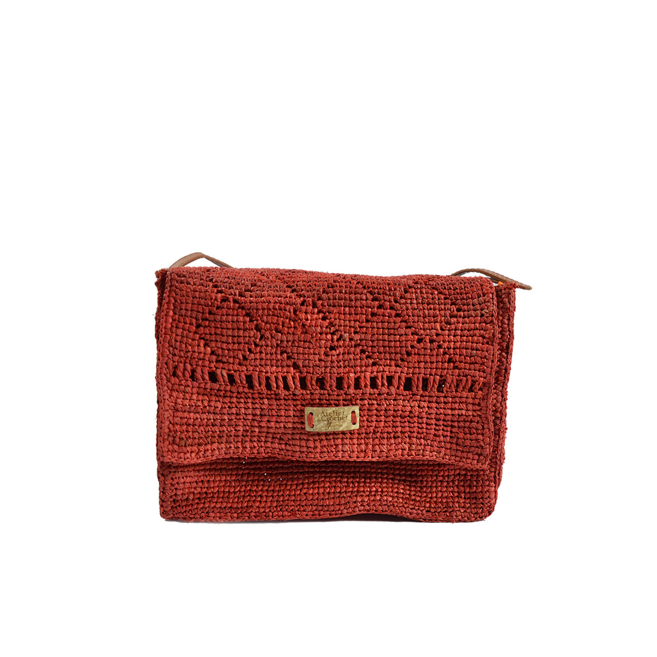 L'Atelier du Crochet Sac Gibecière Raphia Musetoa Red