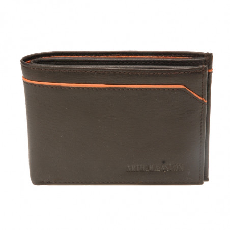 Arthur & Aston Ennis Italian Wallet Saddle Orange Leather