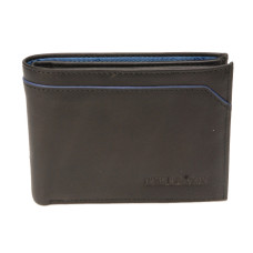 Arthur & Aston Ennis Italian Leather Wallet Black Blue