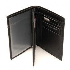 Arthur & Aston Ennis Men's Dipped Leather Wallet Black Blue