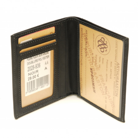 Arthur & Aston Johany Black Leather Card Holder