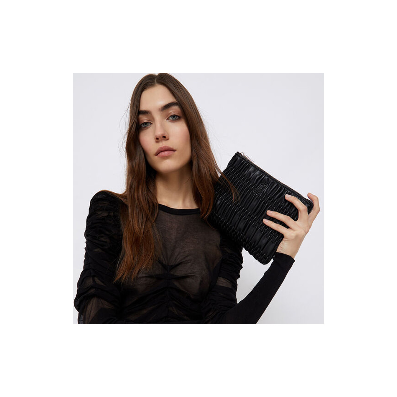 LIU.JO Pouch with Shoulder Strap Quilted E0449 Black