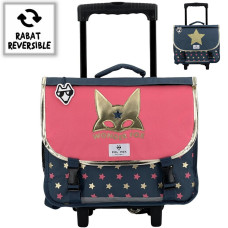 Pol Fox Reversible Trolley School Bag 38cm Wonder Fox Glitter
