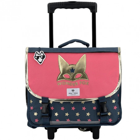 Pol Fox Reversible Trolley School Bag 38cm Wonder Fox Glitter