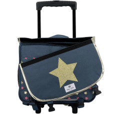 Pol Fox Reversible Trolley School Bag 38cm Wonder Fox Glitter