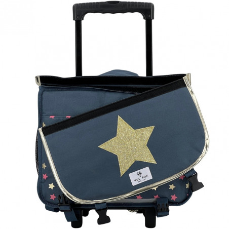 Pol Fox Reversible Trolley School Bag 38cm Wonder Fox Glitter