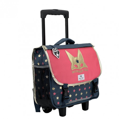 Pol Fox Reversible Trolley School Bag 38cm Wonder Fox Glitter