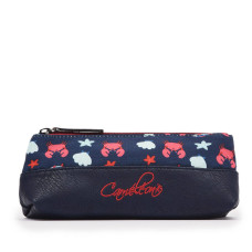 Chameleon Retro Navy Crab Pencil Case