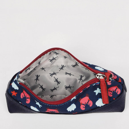 Chameleon Retro Navy Crab Pencil Case