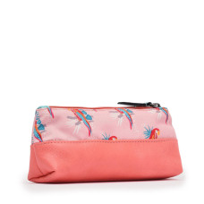 Chameleon Retro Pink Parrot Pencil Case