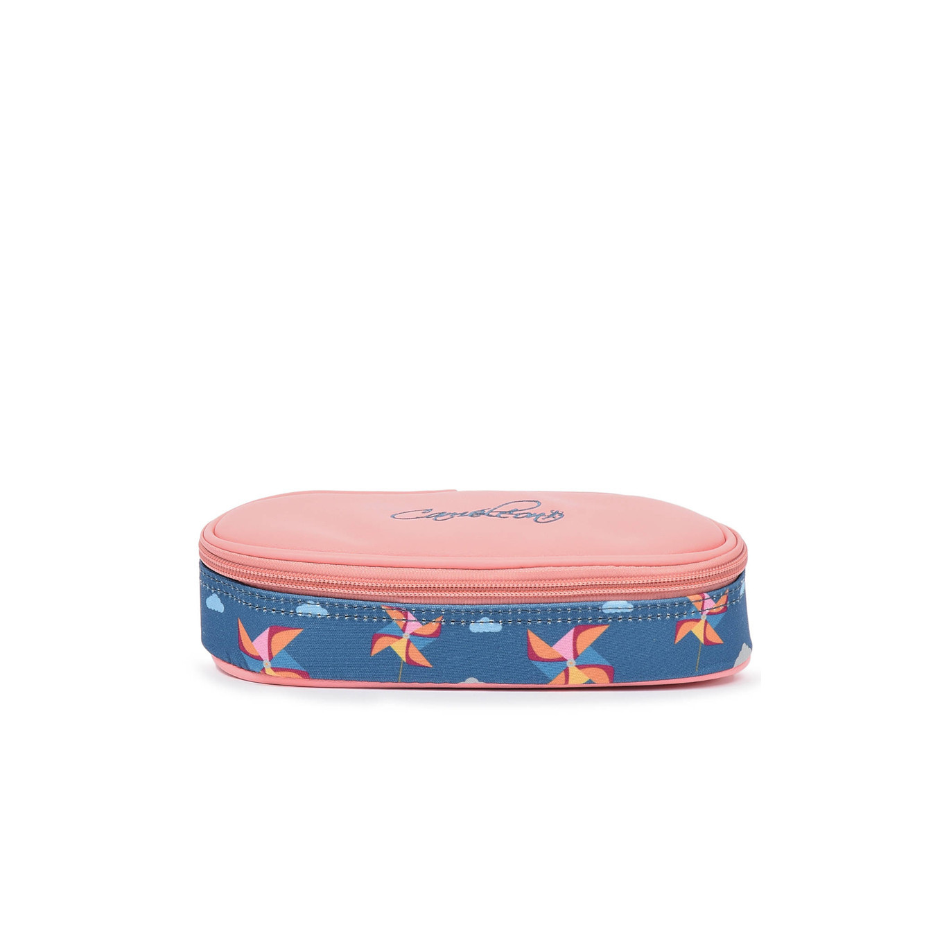 Chameleon Oval Retro Green Windmill Pencil Case