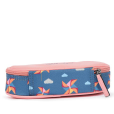 Chameleon Oval Retro Green Windmill Pencil Case