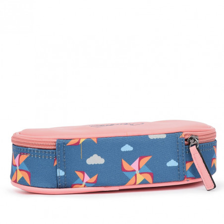 Chameleon Oval Retro Green Windmill Pencil Case