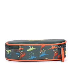 Chameleon Oval Retro Kaki Dino Pencil Case