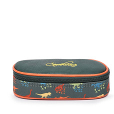 Chameleon Oval Retro Kaki Dino Pencil Case