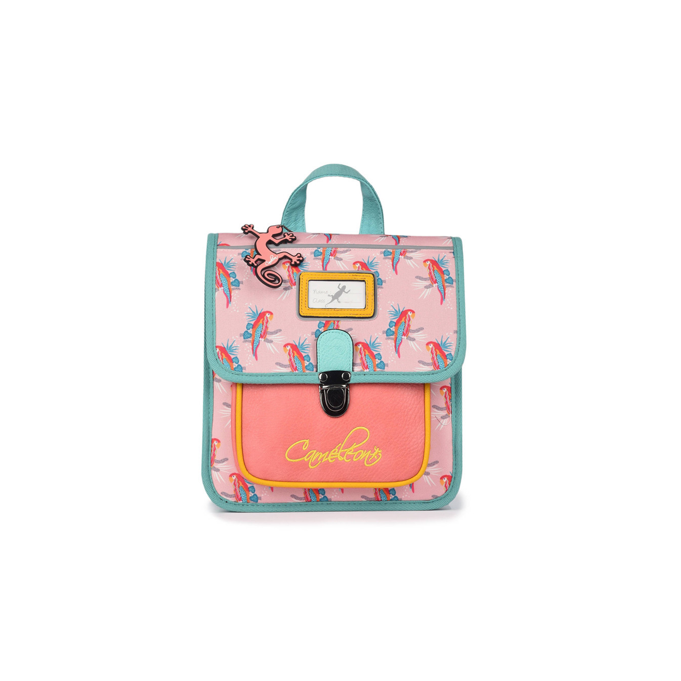 Caméléon Retro Backpack 30cm Pink Parrot