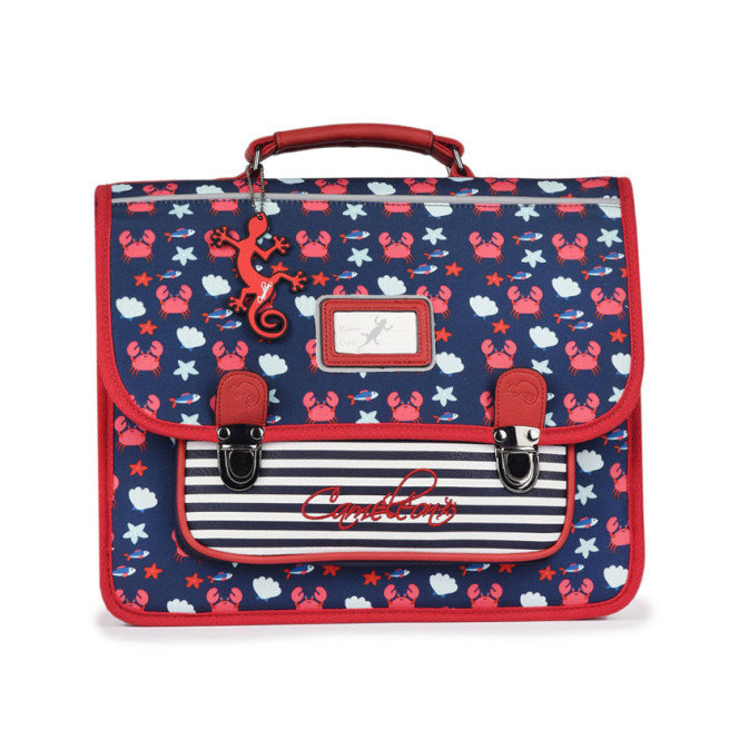 Caméléon Retro School Bag 35cm Navy Crab