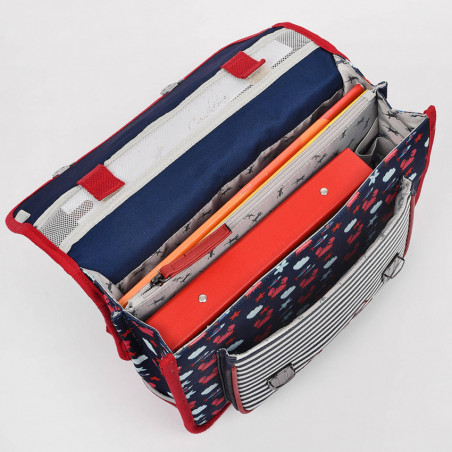 Caméléon Retro School Bag 35cm Navy Crab
