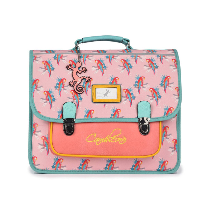 Caméléon Rétro Cartable 35cm Pink Parrot