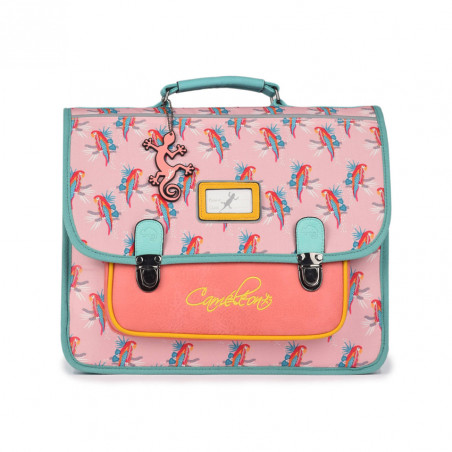 Caméléon Retro School Bag 35cm Pink Parrot