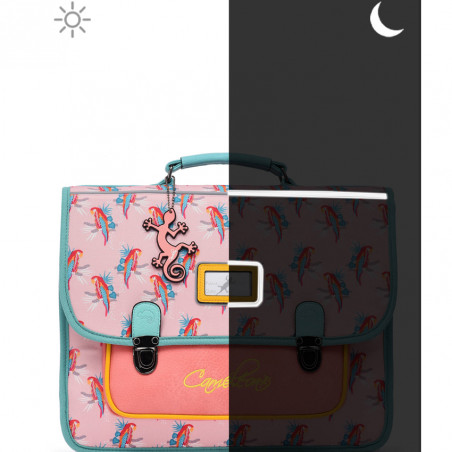 Caméléon Retro School Bag 35cm Pink Parrot