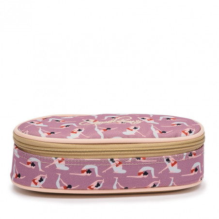 Chameleon Oval Pencil Case Vintage Fantasy Pink Girl