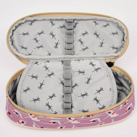 Chameleon Oval Pencil Case Vintage Fantasy Pink Girl