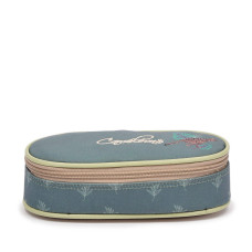 Chameleon Oval Pencil Case Vintage Fantasy Green Jungle
