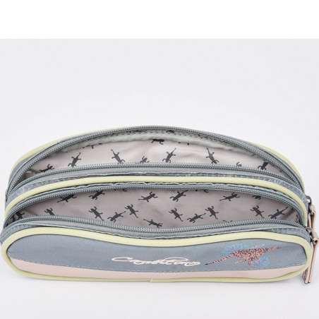 Chameleon Double Vintage Fantasy Green Jungle Pencil Case