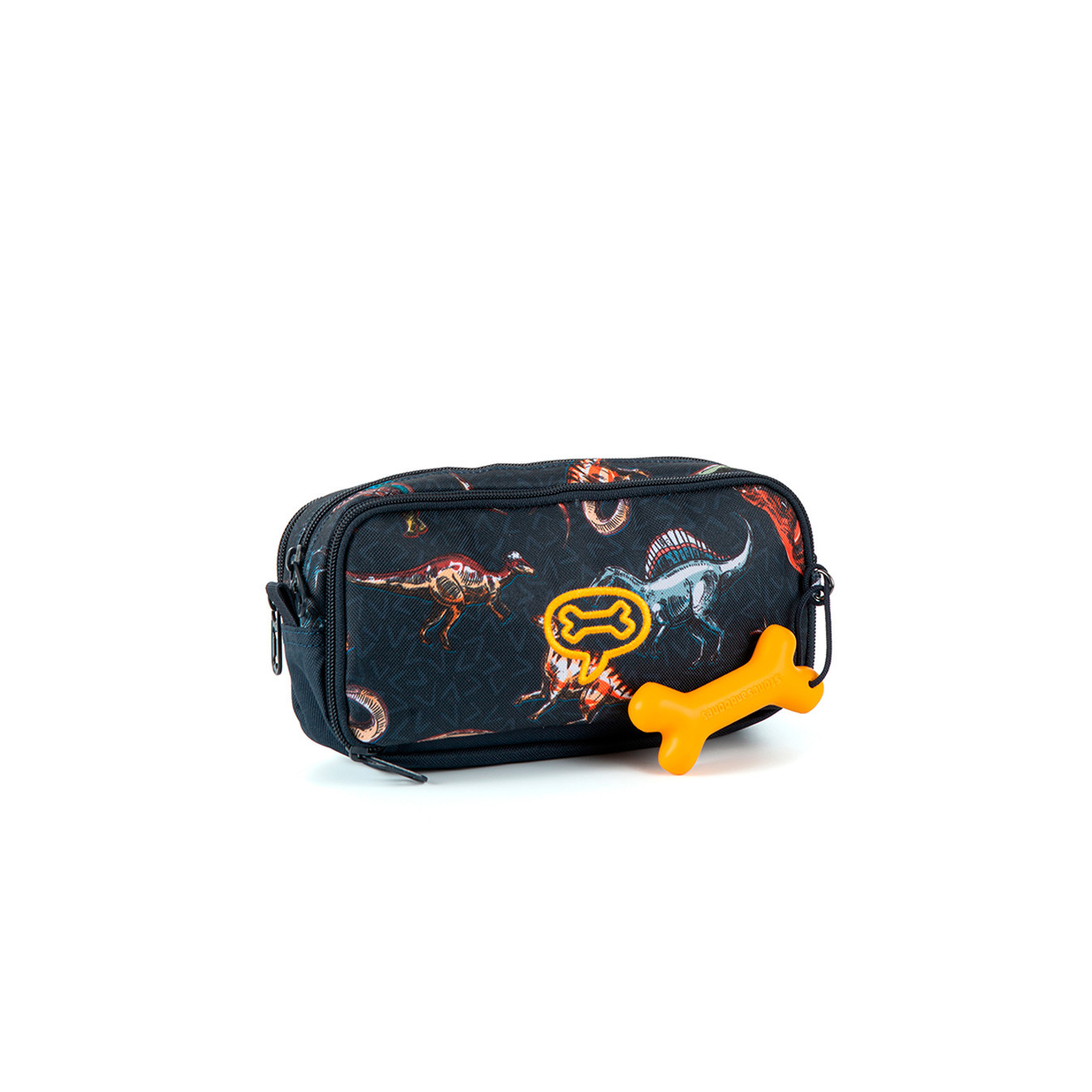 Stones And Bones Pencil Case 3 Compartments Rowan Jurassic Navy