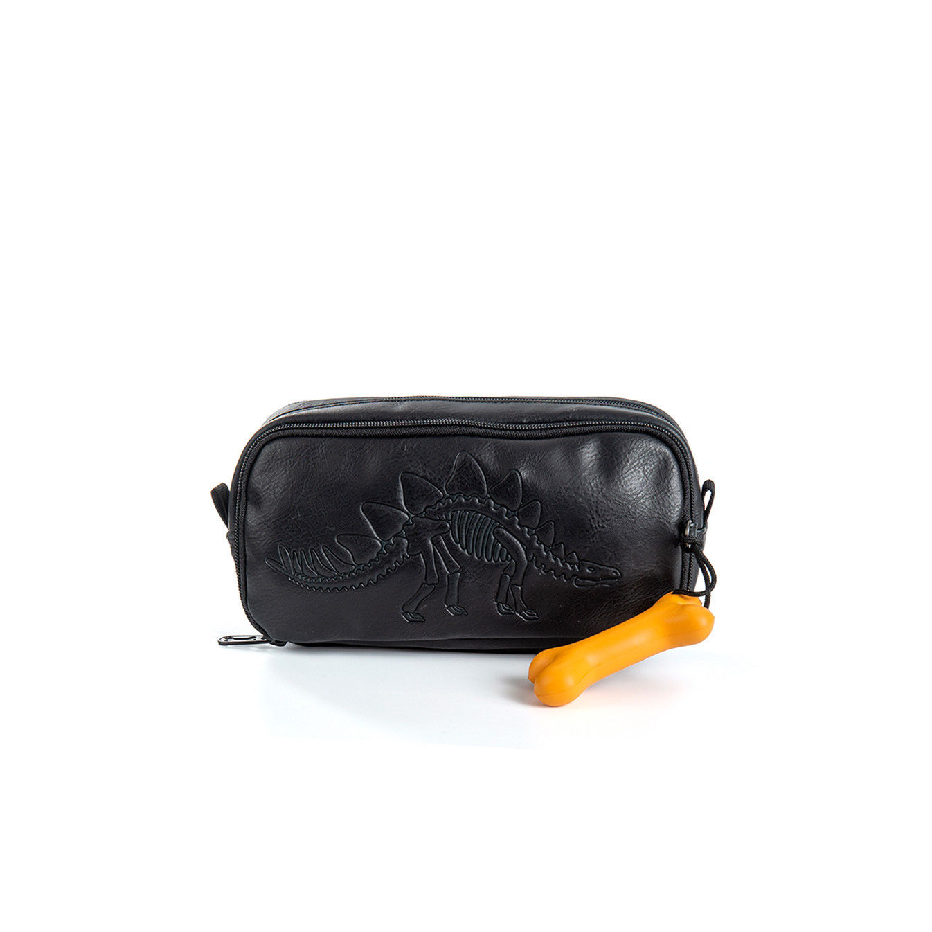 Stones And Bones Pencil Case 3 Compartments Rowan Stegosaur Navy
