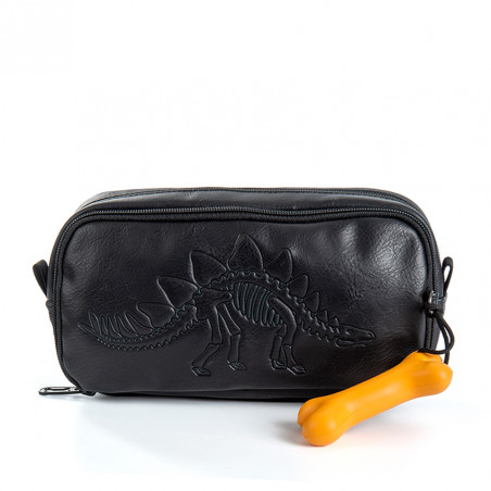 Stones And Bones Pencil Case 3 Compartments Rowan Stegosaur Navy