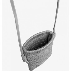 Biba Perkins Pochette Portable Cuir tressé PER4L Marron Os