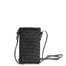 Biba Perkins Pochette Portable Cuir tressé PER4L Negor