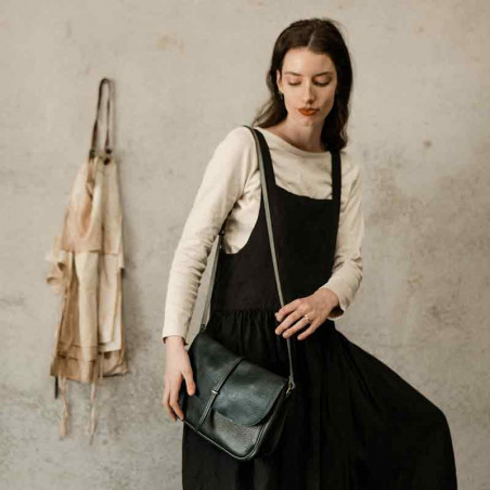 Bleu de Chauffe Sac Postier Pastel Noir