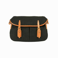 Bleu de Chauffe Fisherman's Musette Bag S Cotton and Leather Khaki