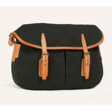 Bleu de Chauffe Fisherman's Musette Bag S Cotton and Leather Khaki