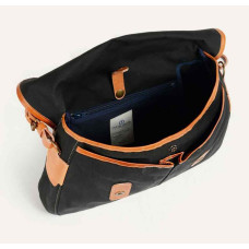 Bleu de Chauffe Fisherman's Musette Bag S Cotton and Leather Khaki