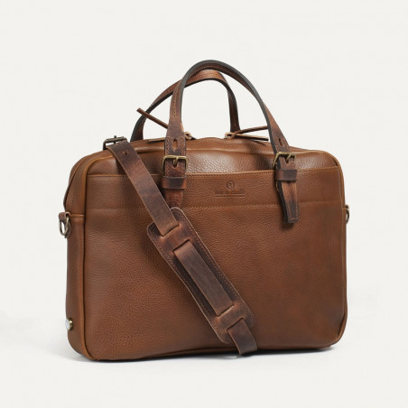 Bleu de Chauffe Business Folder Bag Amber Brown